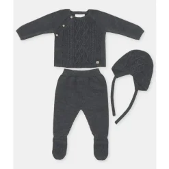 Martin Aranda Take Me Home Outfits*- Take Me Home Set Sweater, Leggings & Bonnet Moutard, Blue Grey
