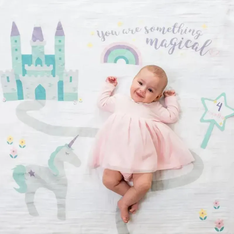 Mary Meyer Birthday Party*- Lulujo Baby’s First Year Blanket & Cards Set, “Something Magical”