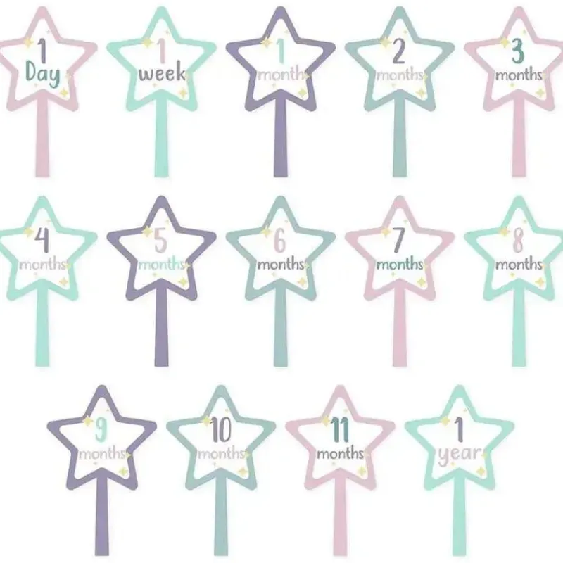 Mary Meyer Birthday Party*- Lulujo Baby’s First Year Blanket & Cards Set, “Something Magical”