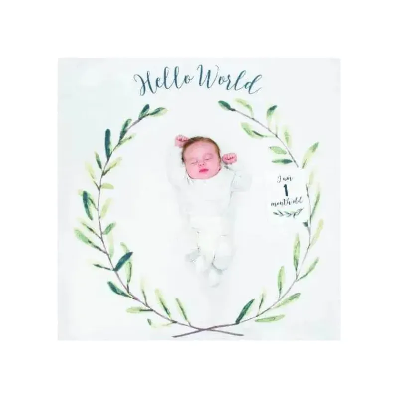 Mary Meyer Birthday Party*- Lulujo Baby’s First Year Blanket & Cards Set, “Hello World”