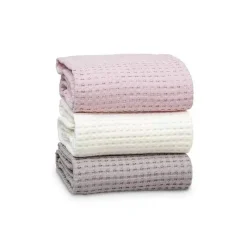 Mary Meyer Blankets & Quilts*- Lulujo Waffle Blanket, Cream Vanilla