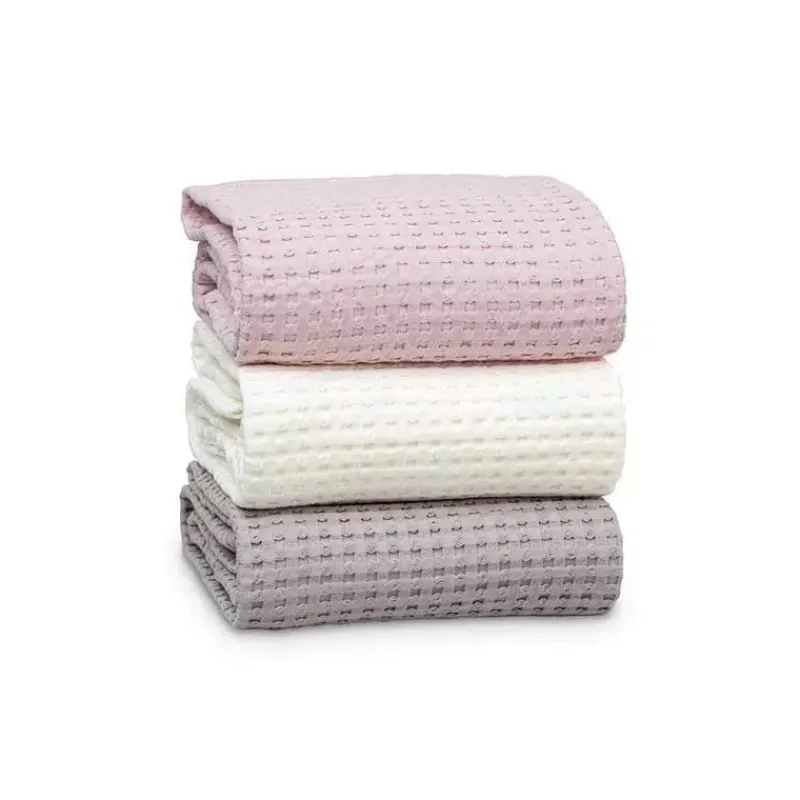 Mary Meyer Blankets & Quilts*- Lulujo Waffle Blanket, Cream Vanilla