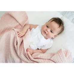 Mary Meyer Blankets & Quilts*- Lulujo Waffle Blanket, Ballet Slipper