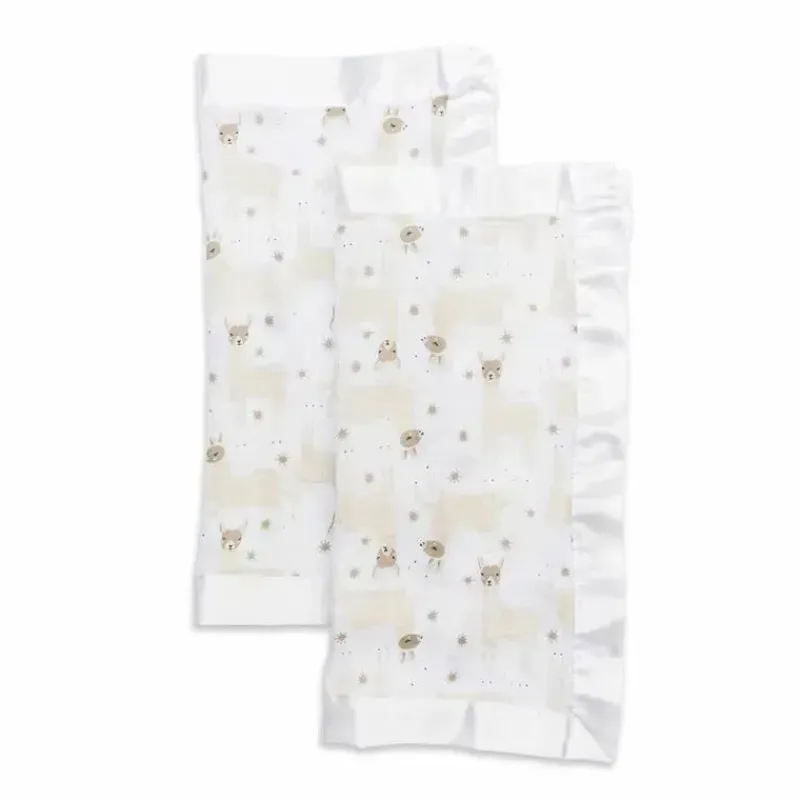 Mary Meyer Blankets & Quilts*- 2Pk Lulujo Cotton Security Blankets, Modern Llama