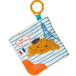 Mary Meyer Toys For 0-12 Months|Gift For Baby*- Sweet Soothie Crinkle Teether Toy with Baby Paper and Squeaker, Croissant
