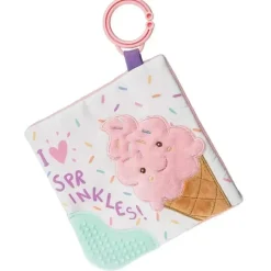 Mary Meyer Toys For 0-12 Months|Gift For Baby*- Sweet Soothie Crinkle Teether Toy with Baby Paper and Squeaker, Sprinkles Ice Cream