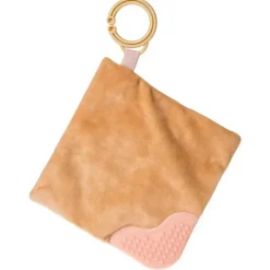 Mary Meyer Toys For 0-12 Months|Gift For Baby*- Sweet Soothie Crinkle Teether Toy with Baby Paper and Squeaker, Latte