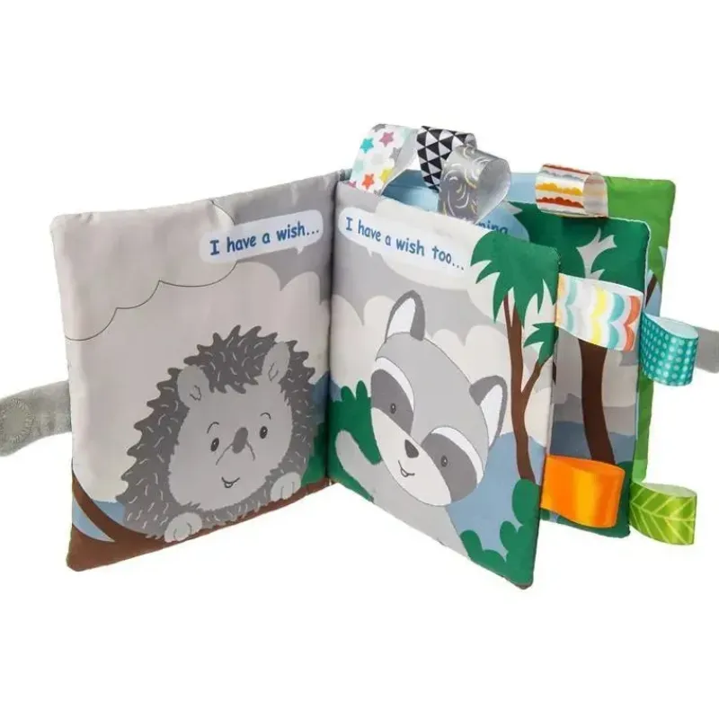 Mary Meyer Gift For Baby|Books For Babies*- Taggies Touch & Feel Soft Cloth Book with Crinkle Paper & Squeaker, Heather Hedgehog