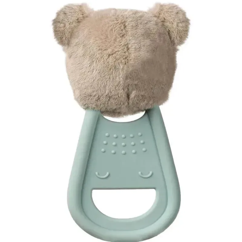 Mary Meyer Toys For 0-12 Months|Gift For Baby*- Teething Toys Simply Silicone Teether with Soft Toy, 6-Inches, Bear