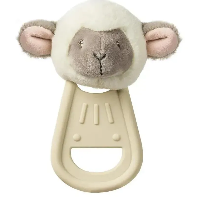 Mary Meyer Toys For 0-12 Months|Gift For Baby*- Teething Toys Simply Silicone Teether with Soft Toy, 6-Inches, Lamb