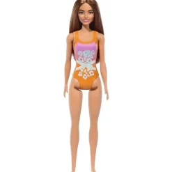 Fisher-Price Barbie|Dolls*Mattel - Barbie Beach Doll with Orange Swimsuit