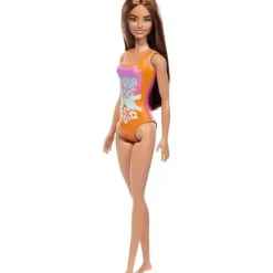 Fisher-Price Barbie|Dolls*Mattel - Barbie Beach Doll with Orange Swimsuit