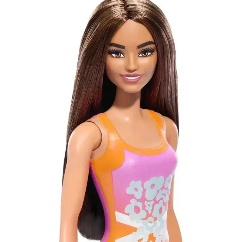 Fisher-Price Barbie|Dolls*Mattel - Barbie Beach Doll with Orange Swimsuit