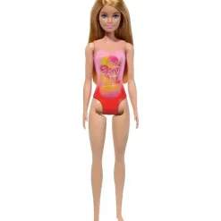 Fisher-Price Barbie|Dolls*Mattel - Barbie Beach Doll with Pink Swimsuit