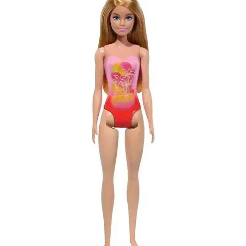 Fisher-Price Barbie|Dolls*Mattel - Barbie Beach Doll with Pink Swimsuit