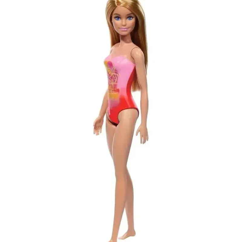 Fisher-Price Barbie|Dolls*Mattel - Barbie Beach Doll with Pink Swimsuit