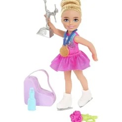 Fisher-Price Barbie*Mattel - Barbie Chelsea Blonde Ice Skater Doll