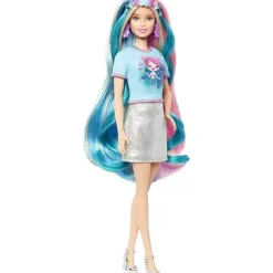Fisher-Price Barbie*Mattel - Barbie Fantasy Long Colorful Blonde Hair with Mermaid
