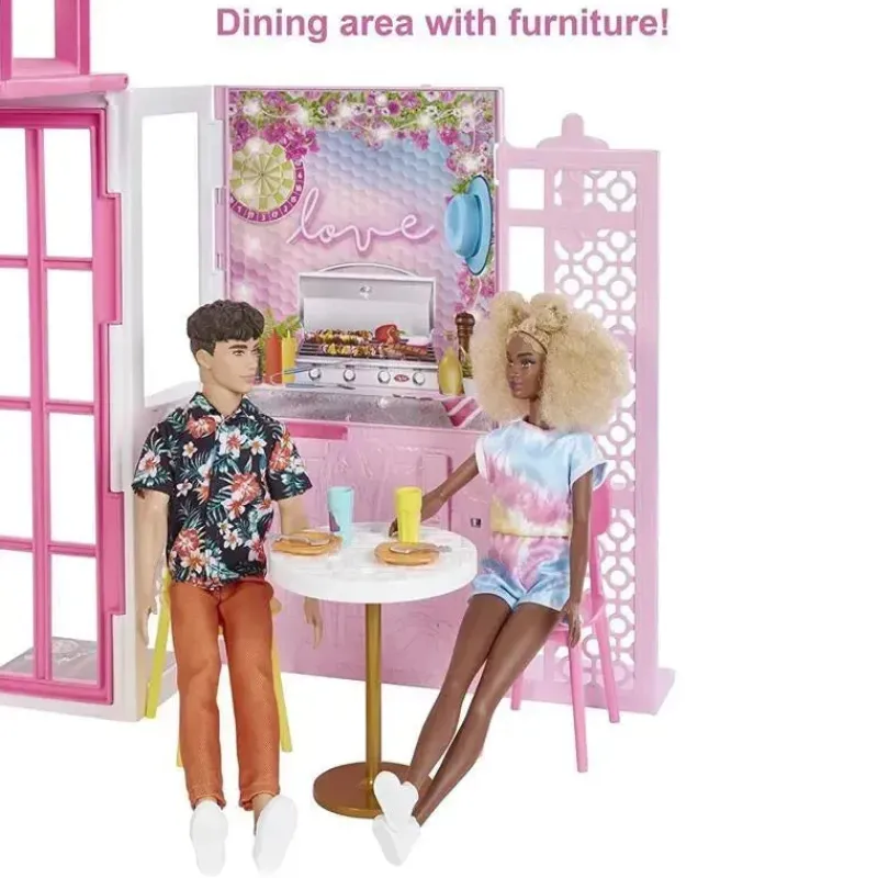 Fisher-Price Barbie*Mattel - Barbie FURNISHED House PLAYSET