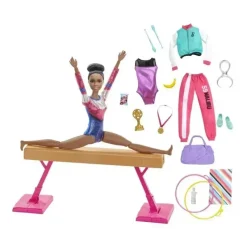 Mattel Barbie*- Barbie Gymnastics Playset: Brunette Barbie Doll