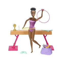Mattel Barbie*- Barbie Gymnastics Playset: Brunette Barbie Doll
