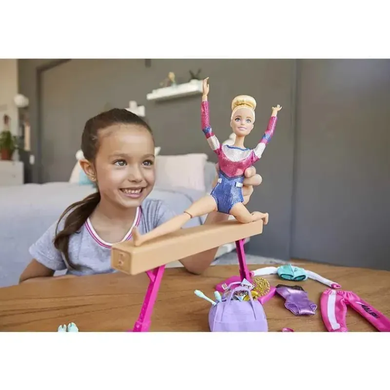 Fisher-Price Barbie*Mattel - Barbie Gymnastics Playset with Doll