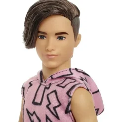 Fisher-Price Barbie*Mattel - Barbie Ken Doll, Slender Rooted Brown Hair