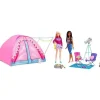 Fisher-Price Barbie*Mattel - Barbie Let's Go Camping Tent Playset with Brooklyn & Malibu Dolls