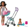 Fisher-Price Barbie*Mattel - Barbie Playset with Babysitter Doll, Curly Brunette Hair