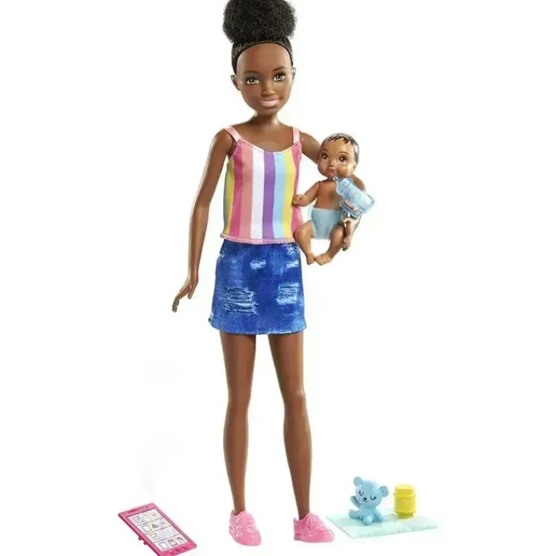 Mattel Barbie|Dolls*- Barbie Skipper Babysitters Doll & Accessories Set (Brunette Doll)