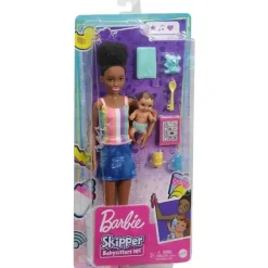 Mattel Barbie|Dolls*- Barbie Skipper Babysitters Doll & Accessories Set (Brunette Doll)
