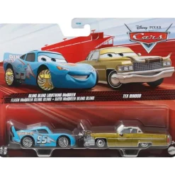 Mattel Cars*- Cars Character Cars Bling Lightning Mcqueen + Tex Dinoco