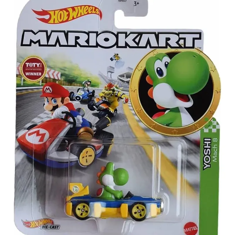 Kids Mattel Cars|Cars, Trucks & Trains*- Hot Wheels Mario Kart, Yoshi Car