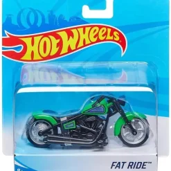 Fisher-Price Cars|Cars, Trucks & Trains*Mattel - Hot Wheels Street Power Green Fat Ride Motorcycle
