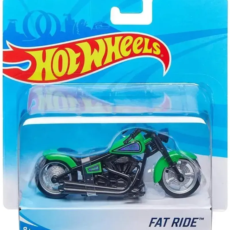 Fisher-Price Cars|Cars, Trucks & Trains*Mattel - Hot Wheels Street Power Green Fat Ride Motorcycle