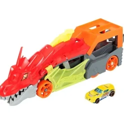 Fisher-Price Cars|Cars, Trucks & Trains*Mattel - Hot Wheels Toy Car Track Set City Dragon Launch Transporter