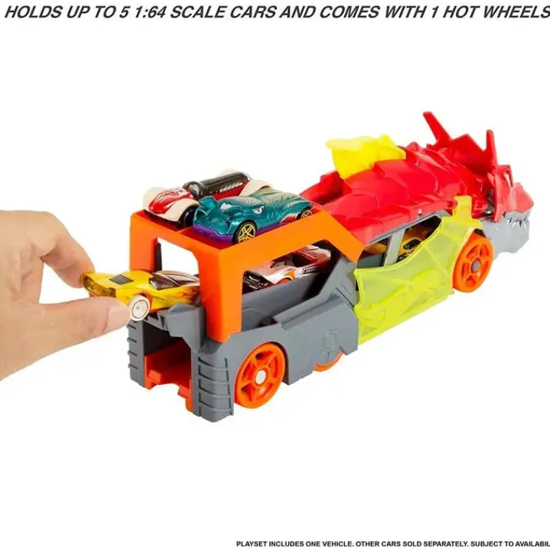 Fisher-Price Cars|Cars, Trucks & Trains*Mattel - Hot Wheels Toy Car Track Set City Dragon Launch Transporter