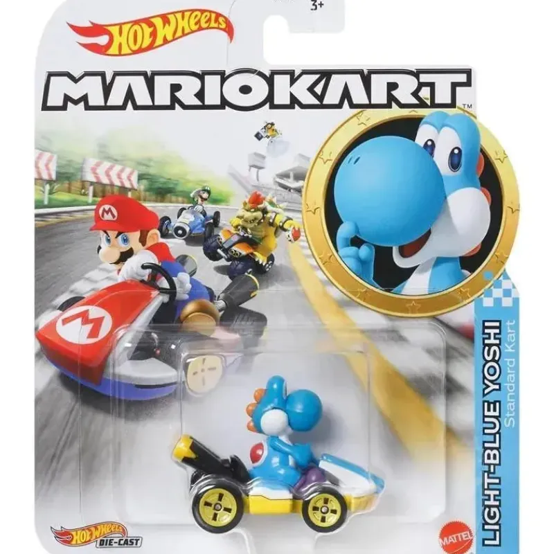 Mattel Cars|Cars, Trucks & Trains*- Hw Mario Kart, Light-Blue Yoshi Standard Kart