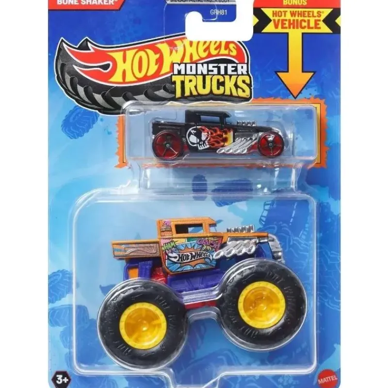 Mattel Cars|Cars, Trucks & Trains*- Hw Mt Die-Cast & Truck Bone Shaker And Bone Shaker