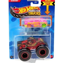 Mattel Cars|Cars, Trucks & Trains*- Hw Mt Die-Cast & Truck Scorcher And Crushed Van - Blind-Sided