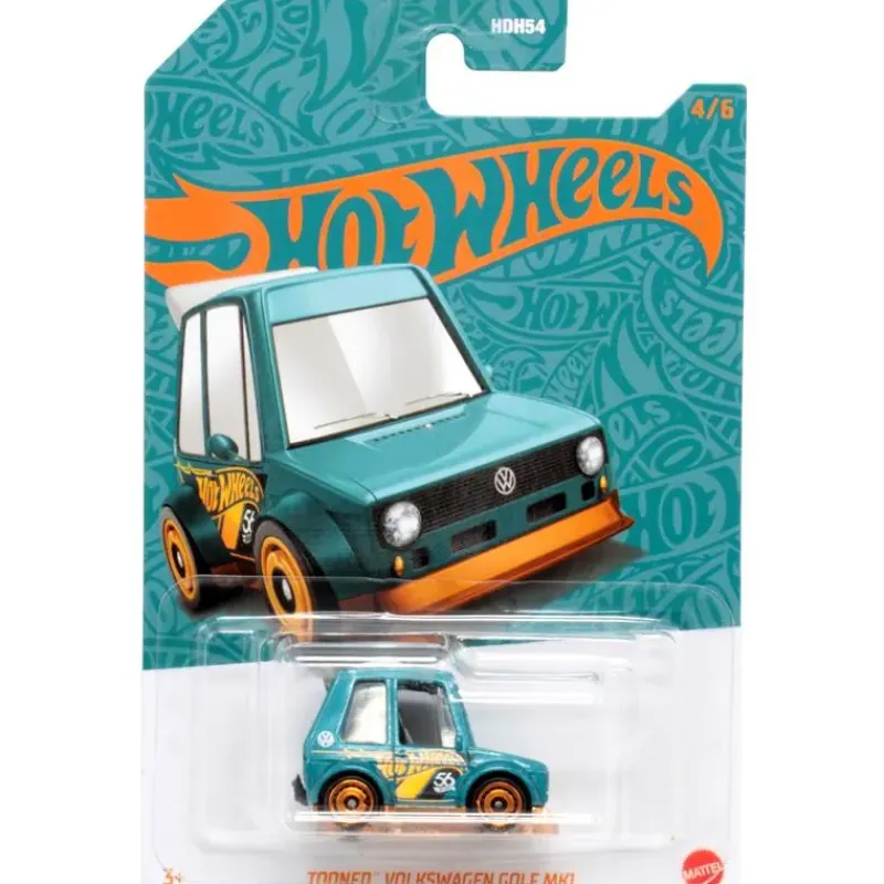 Mattel Cars|Cars, Trucks & Trains*- Hw Pearl And Chrome Tooned Volkswagen Golf Mk1