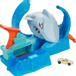 Mattel Cars|Cars, Trucks & Trains*Hot Wheels City Color Changing Robo Shark Jump Frenzy Play Set