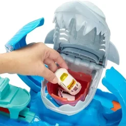 Mattel Cars|Cars, Trucks & Trains*Hot Wheels City Color Changing Robo Shark Jump Frenzy Play Set