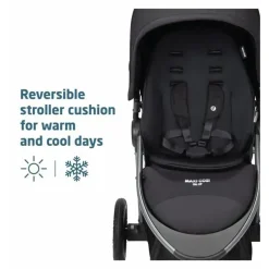 Maxi-Cosi Travel Systems*- Gia XP Luxe 3-Wheel Travel System, Midnight Black