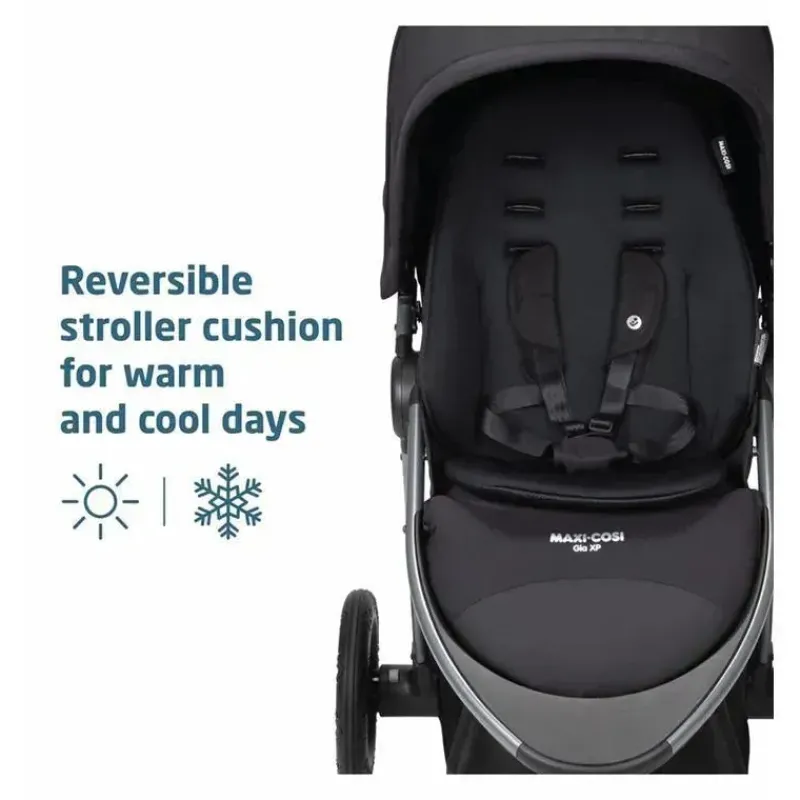 Maxi-Cosi Travel Systems*- Gia XP Luxe 3-Wheel Travel System, Midnight Black