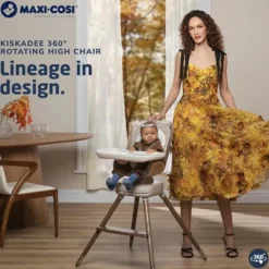 Maxi-Cosi High Chair*- Kiskadee 360 Rotating Highchair Kindred Collection, Onyx Heritage