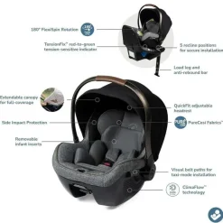 Maxi-Cosi Infant Car Seats*- Peri 180 Rotating Infant Car Seat, Onyx Wonder