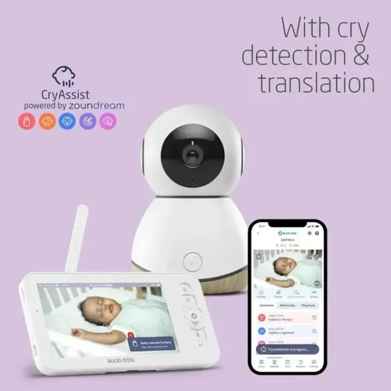 Maxi-Cosi Cool Baby Products|Wi-Fi Monitors*- See Pro 360 Baby Monitor with CryAssist™ AI Cry Translation