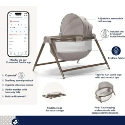 Maxi-Cosi Cradle & Bassinet Bedding*- Sibia Bassinet Kindred Collection, Onyx Heritage