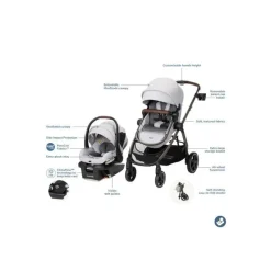 Maxi-Cosi Travel Systems*- Zelia Luxe + Travel System, Arctic Frost